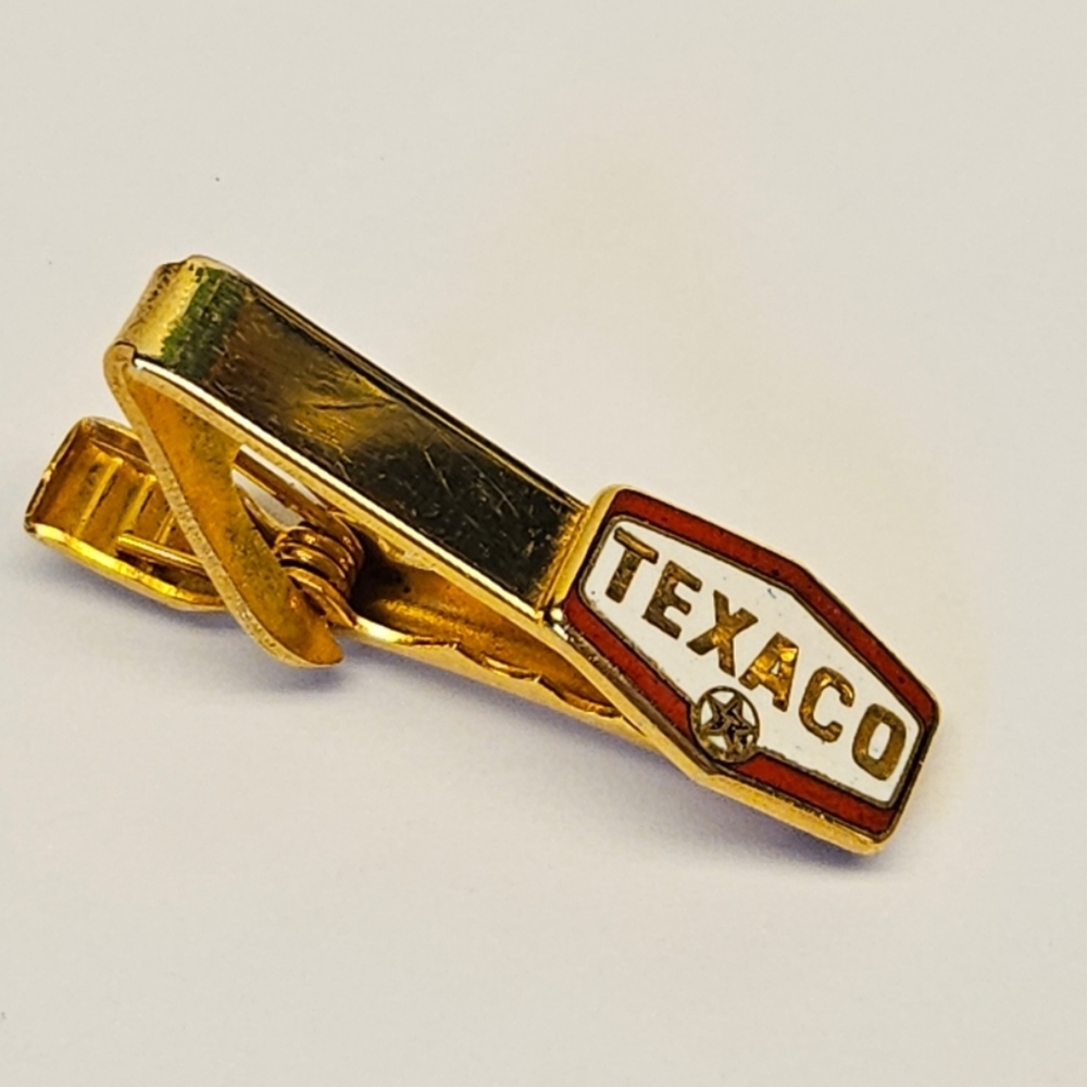Gold Tone Texaco Tie Clip